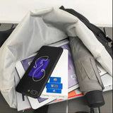 Canvas Shoulder Bags Solid Unisex School Book Bag Large Capacity Water-proof