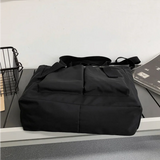 Canvas Shoulder Bags Solid Unisex School Book Bag Large Capacity Water-proof