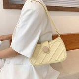 PU Leather Scarves Women Shoulder Bags High Underarm OL Cross Body Flap Bag