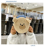 Bear Face Small Round Bag Lolita Girl Cross Body Bag