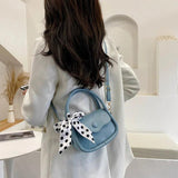 Ribbon Handbag Western Style One-shoulder Messenger Bag