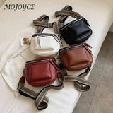 Women's Pure Saddle Clutch Handbag Casual PU Leather Shoulder Bag