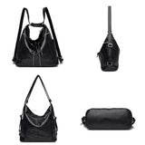 Women Leather Handbags Soft Large Capacity Tote Bags High Female Shoulder Bags