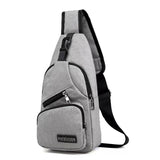 Men's Chest Bag Canvas Messenger Bag Large Capacity Oxford Cloth Shoulder Bag