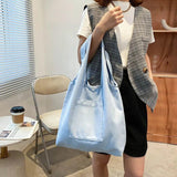 Canvas Eco Shoulder Bags Women Minimalist Students Book School Shopping Totes