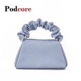 Travel Cosmetic Bag with Handle Small PVC Makeup Bag Blue