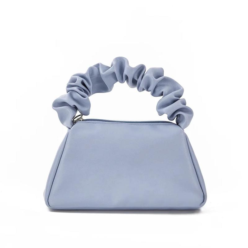 Travel Cosmetic Bag with Handle Small PVC Makeup Bag Blue