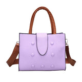 Retro Solid Crossbody Handbag Totes Women Casual PU Leather Shoulder Purse