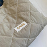 Rhombic Lattice Shoulder Bag Quilted Top-handle Bags Large Capacity Soft Casual