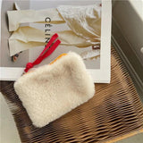 Spring Autumn Fur Crossbody Bags For Women Plush Purses And Handbags