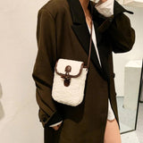 Fluffy Fur Crossbody Bag Soft Winter Handbag
