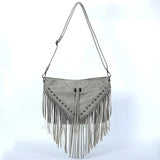 Rivet Fringe Messenger Bag Women Hobo Crossbody Handbag