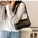 PU Leather Shoulder Crossbody Bag For Women Female Underarm Purse Handbag