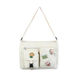 Canvas Shoulder Crossbody Bags for Women Large Satchel Messenger Handbag