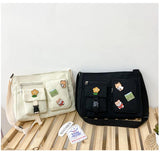 Canvas Shoulder Crossbody Bags for Women Large Satchel Messenger Handbag