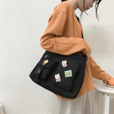 Canvas Shoulder Crossbody Bags for Women Large Satchel Messenger Handbag