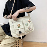 Canvas Shoulder Crossbody Bags for Women Large Satchel Messenger Handbag