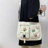 Canvas Shoulder Crossbody Bags for Women Large Satchel Messenger Handbag