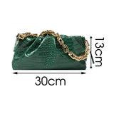 Crocodile Pattern Handbag Chain Crossbody Bag