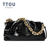 Crocodile Pattern Handbag Chain Crossbody Bag