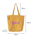 Canvas Shoulder Shopper Bag for Women Large Student Bookbag