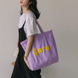 Canvas Shoulder Shopper Bag for Women Large Student Bookbag