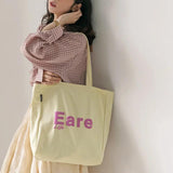 Canvas Shoulder Shopper Bag for Women Large Student Bookbag