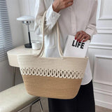 Bohemia Woven Straw Shoulder Bag for Women Ladies