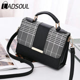 Plaid Flap Women Covered Bag PU Leather Cross Handbag