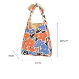Canvas Women Shoulder Shopper Bag Large Flower Print Cotton Cloth Handbag