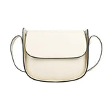 Spring Small Square Saddle Bag PU Leather Retro Lady Handbag