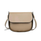 Spring Small Square Saddle Bag PU Leather Retro Lady Handbag