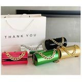 Acrylic Transparent Chain Clutch Handbag Silver Purse