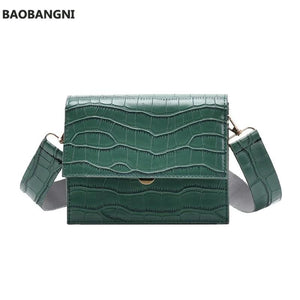 Summer Lady Shoulder Handbags Small Stone Pattern Female Totes for Women