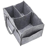 Portable Baby Diaper Organizer Handbag Felt Nursery Storage Basket