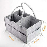 Portable Baby Diaper Organizer Handbag Felt Nursery Storage Basket