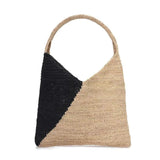 Large Capacity Raffia Tote Hand-Woven Straw Bag Patchwork Women Shoulder Bags