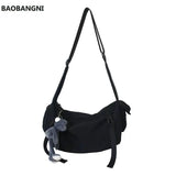Japanese Nylon Sling Bag Large Capacity Shoulder Handbag