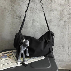 Japanese Nylon Sling Bag Large Capacity Shoulder Handbag