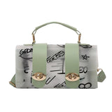 Graffiti Shoulder Bag for Women PVC Transparent Small Handbag