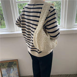 Polyester Fiber Casual Tote Handbag Large Capacity Shoulder Bag