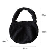 Polyester Fiber Casual Tote Handbag Large Capacity Shoulder Bag