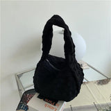 Polyester Fiber Casual Tote Handbag Large Capacity Shoulder Bag
