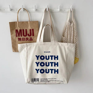 Women's Canvas Tote Bag Shoulder Schoolbag