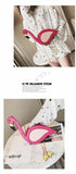 Girls Flamingo Shape Purse Satchel Crossbody Shoulder Bag Messenger Handbag
