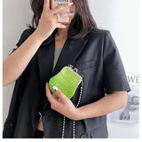 Stone Pattern PU Mini Shoulder Bag Women Lipstick Crossbody Bags