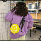 Ugly Japanese Couple Crossbody Small Round Bag Girl