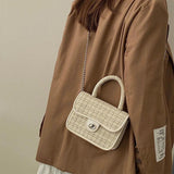 Retro Chain Crossbody Bag Small Square Shoulder Purse