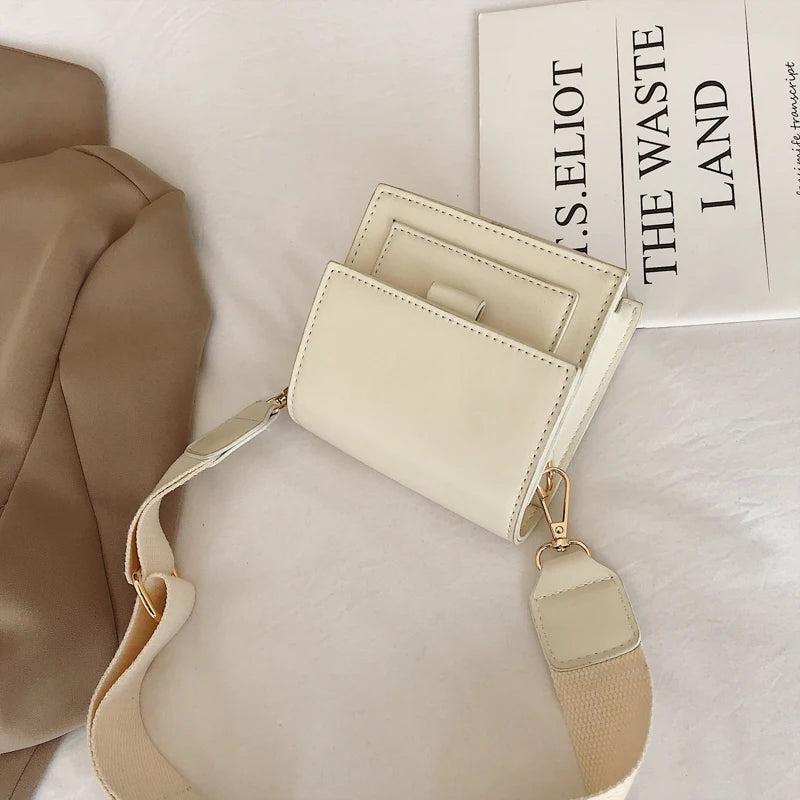 Mini Flip Square bag PU Leather Women's Handbag