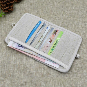 KiKis Linen Vintage Cartoon Wallet for Girls